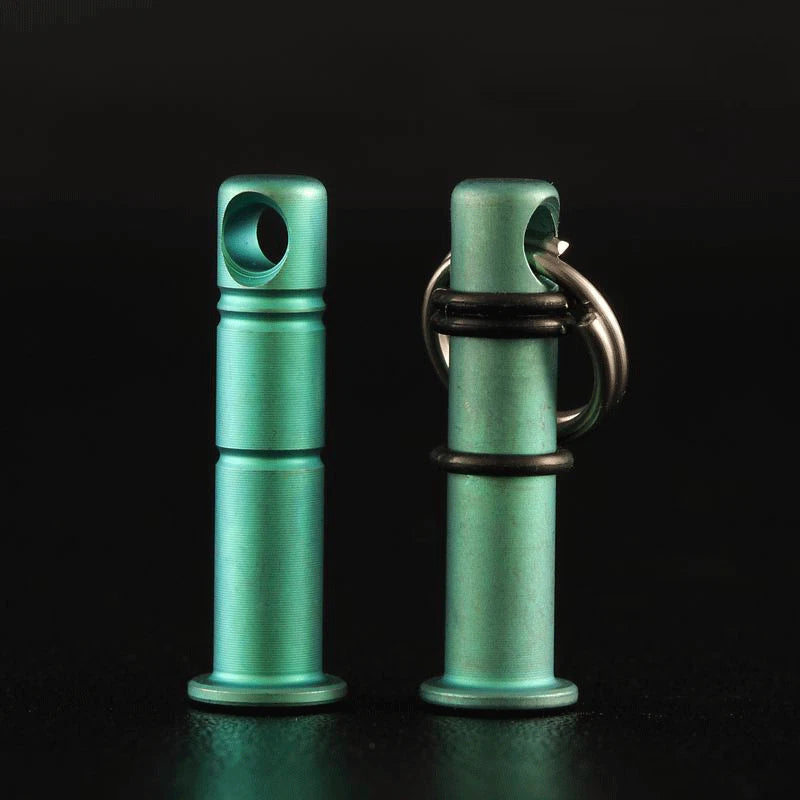 Titanium Lanyard Bead Bolt Holder Keychain Necklace Pendant DIY with Split Ring 07FC0E-D4 - KOEEK