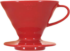 Ceramic red coffee filter cup, suitable for 1-4 cups of coffee. 07FC0E-D4 - KOEEK