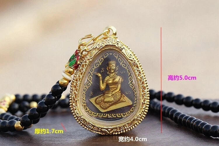 Temple Talisman Wealth Money GOOD LUCK BLESS Buddha Pendant Amulet Belief 07FC0E-D4 - KOEEK