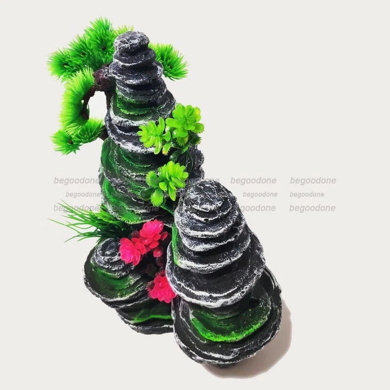 Big Aquarium Rockery Ornament Mountain Tree Fish Tank Decorations Accessories 07FC0E-D4 - KOEEK