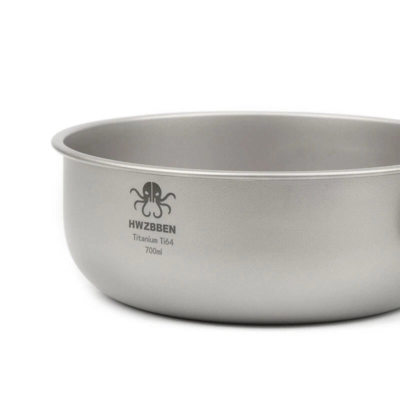 Pure Titanium Foldable Bowl Portable Camping Travel Tableware Scalded Frying Pan 07FC0E-D4 - KOEEK