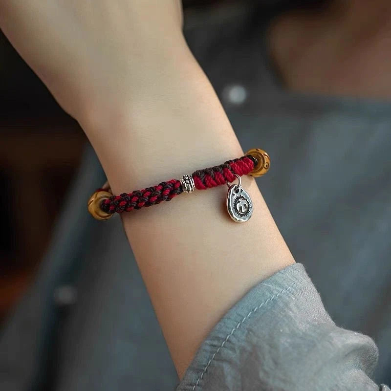 Handmade Tibetan Rope Bracelet Lamu Style Unisex Cotton Cord Ethnic Jewelry 07FC0E-D4 - KOEEK