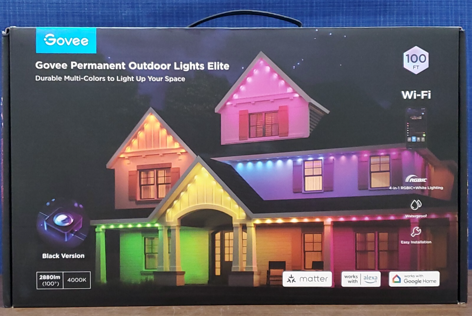 Govee 100ft RGBICW Black Permanent Outdoor Lights Elite GOVEE - KOEEK