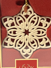 Lenox 2022 Snow Fantasies Snowflake Annual Ornament 4" Ivory Porcelain NIB LENOX - KOEEK