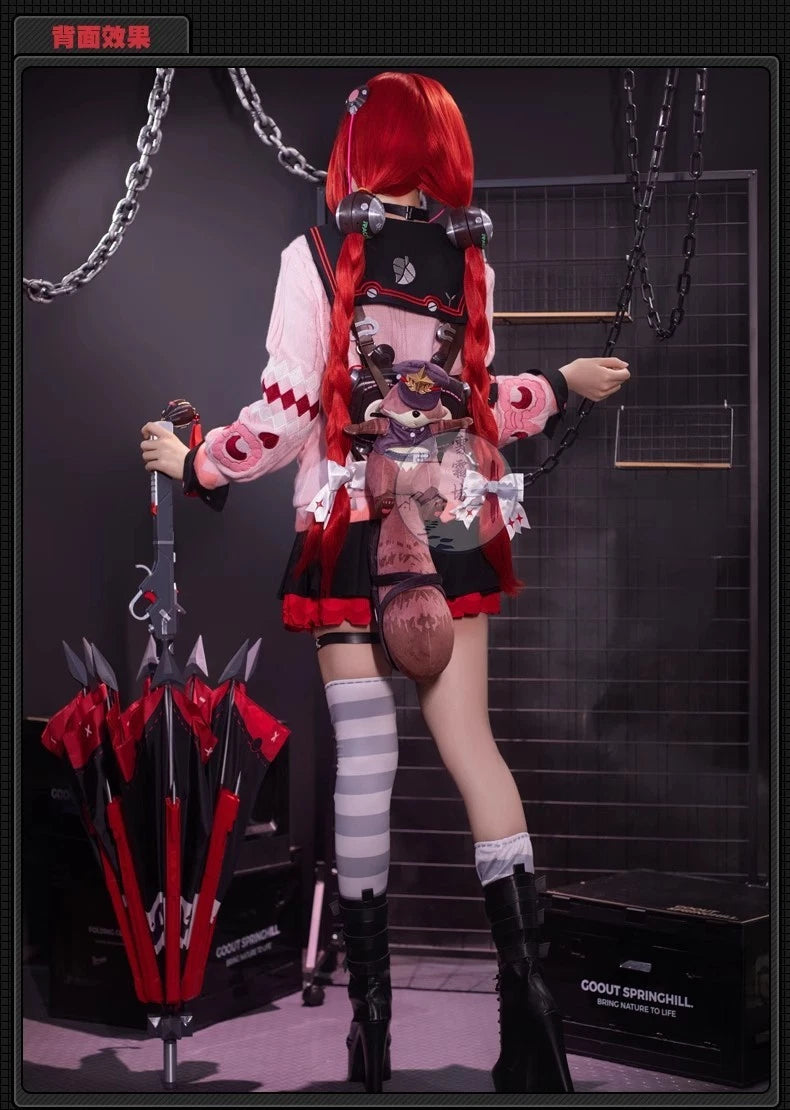 Zenless Zone Zero Ukinami Yuzuha Pink Sweater & Skirt Cosplay Set - 07FC0E-D4 - KOEEK