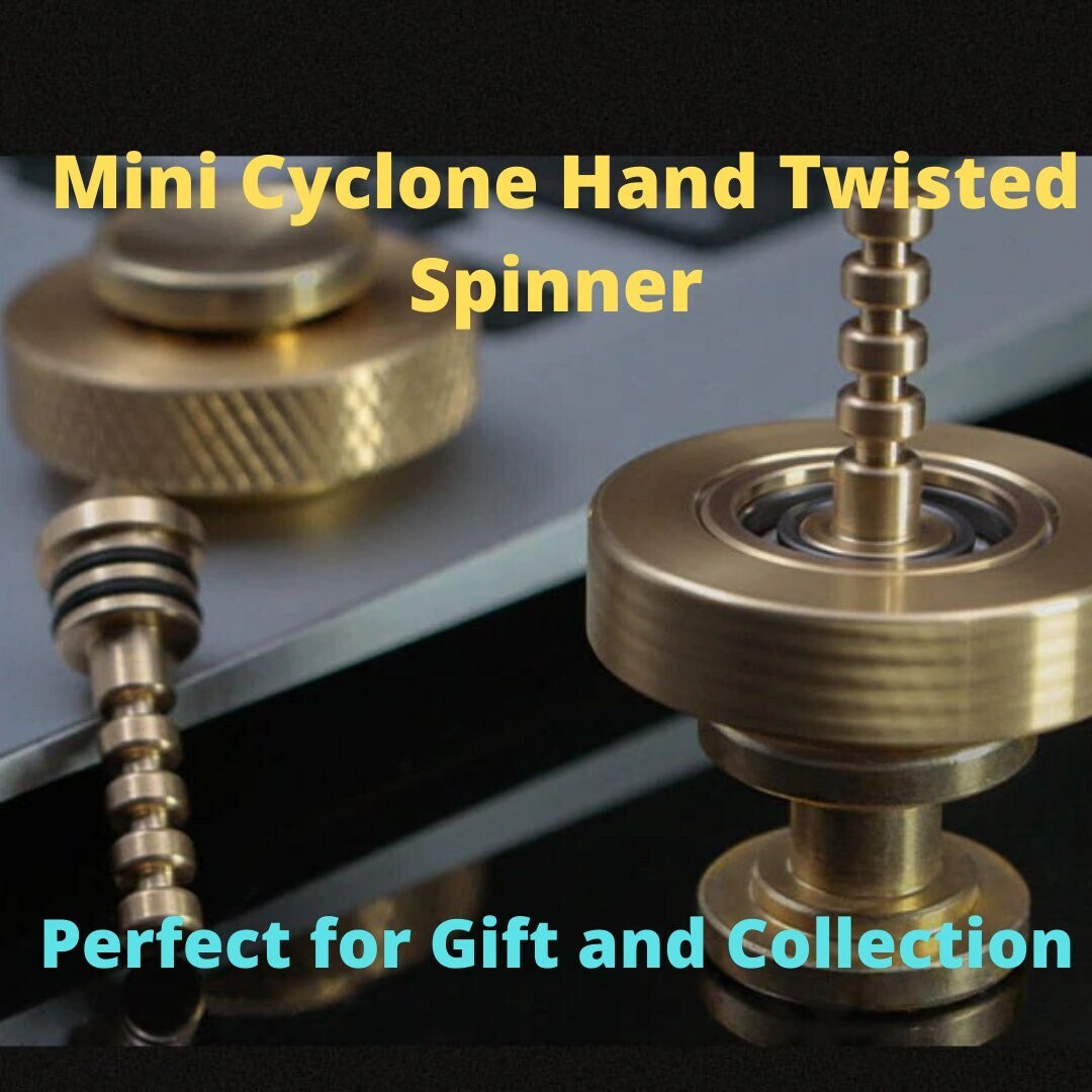 Fidget Mini Cyclone Hand Twisted Spinner Brass EDC Stress Relief Desk Toys Gift 07FC0E-D4 - KOEEK