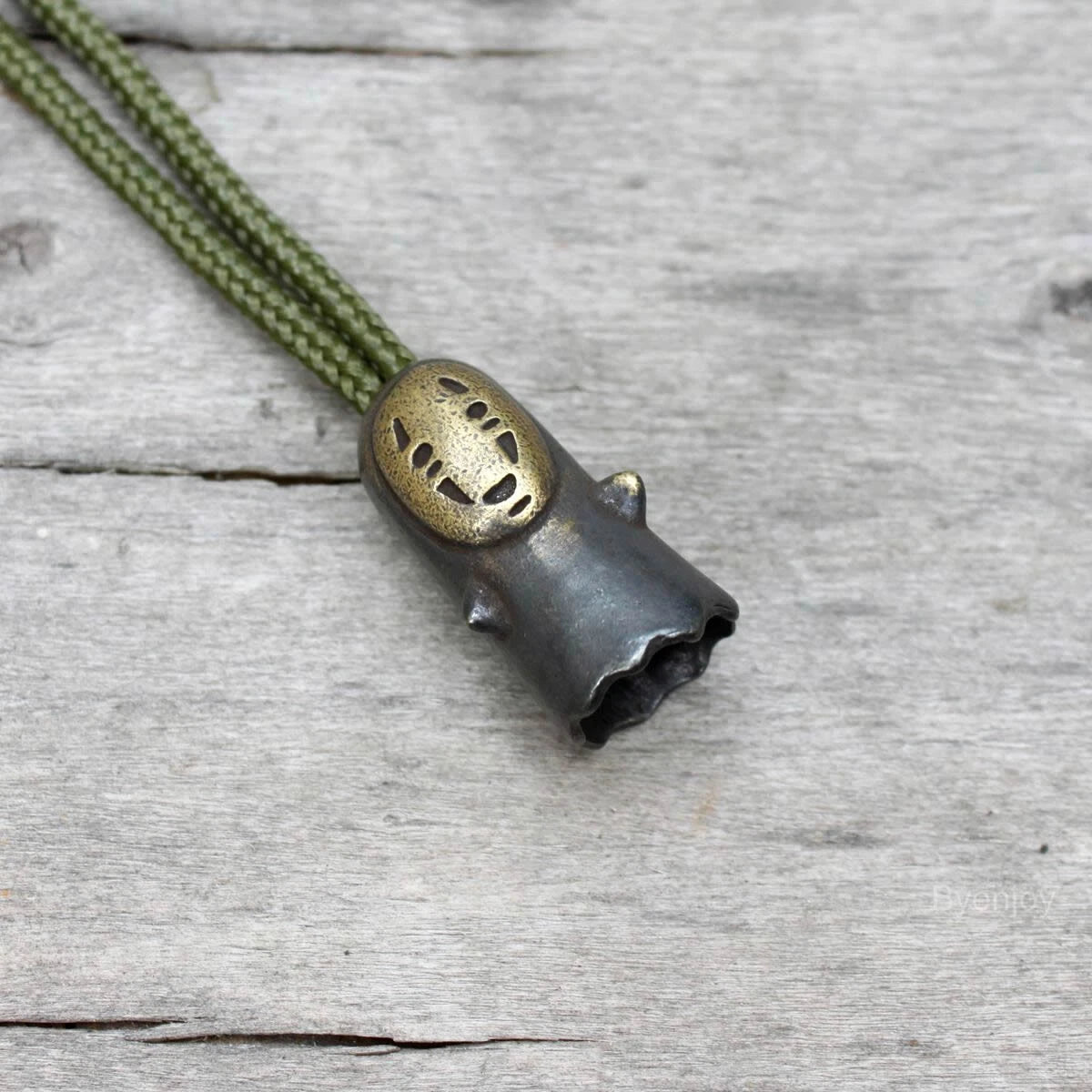 Brass Lanyard Bead Knife Tool Paracord Beads Zipper Beads Faceless Man Gift 07FC0E-D4 - KOEEK