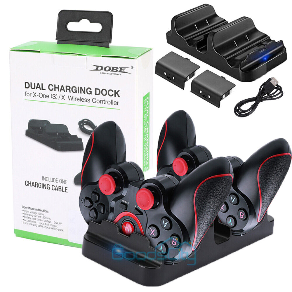 ny til Xbox One Play and Charge Kit Genopladelig batteripakke og opladningsdock