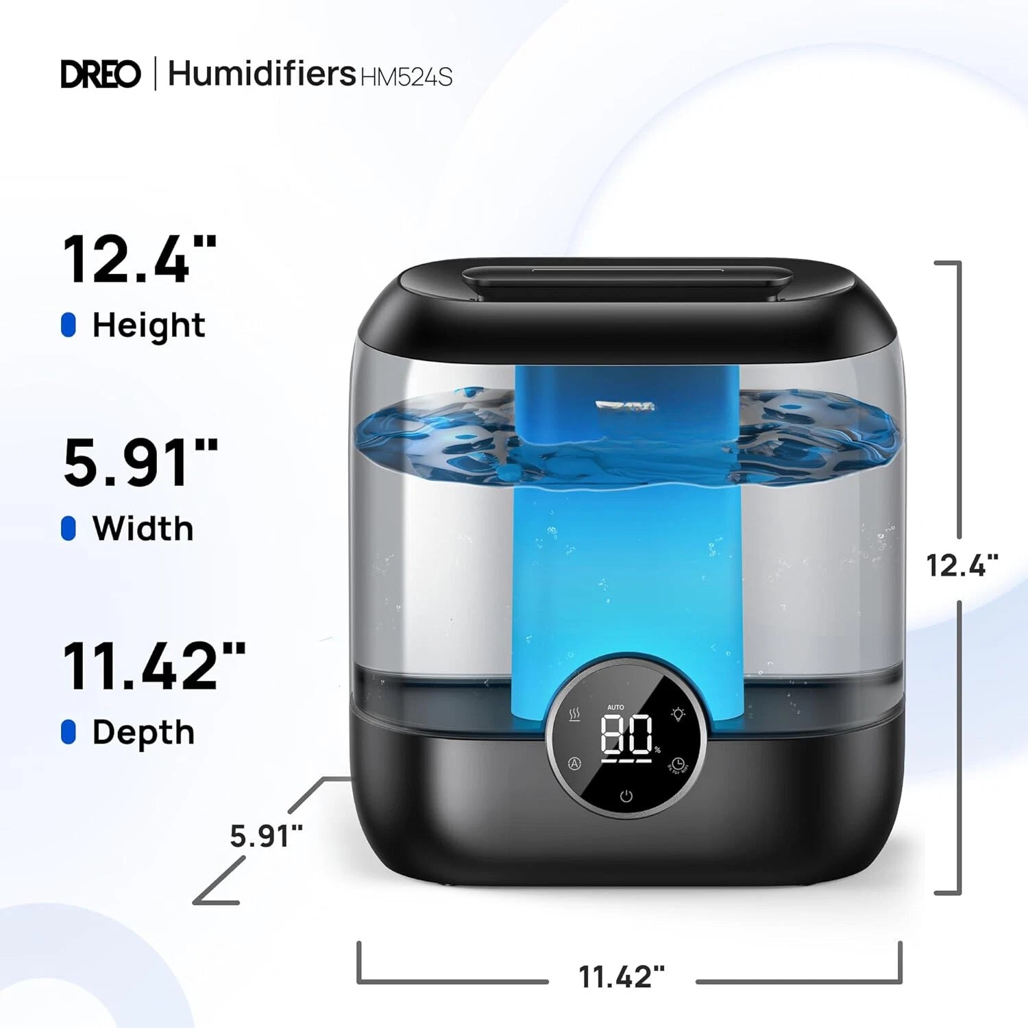 Smart Humidifier for Bedroom, 6 Liter Top Fill Super Large Cool Mist Humidifier 07FC0E-D4 - KOEEK