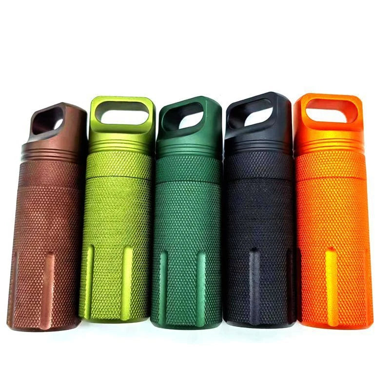 Survival EDC Waterproof Pill Box Case Capsule Seal Bottle Container Bottle Gifts 07FC0E-D4 - KOEEK