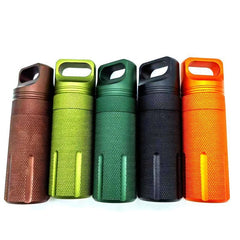 Survival EDC Waterproof Pill Box Case Capsule Seal Bottle Container Bottle Gifts 07FC0E-D4 - KOEEK