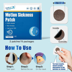 new 32ct Motion Sickness Patches – Sea for Cruise, Car,... 07FC0E-D4 - KOEEK
