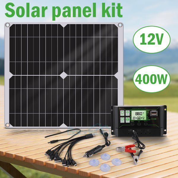 ny 800W Watt Mono Solcellepanel 12V Lading Off-Grid Batteristrøm RV Home Boat Camp