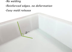 new Large Epoxy Table 23.5" * 11.7" and 15.7" * 9.8", white 07FC0E-D4 - KOEEK