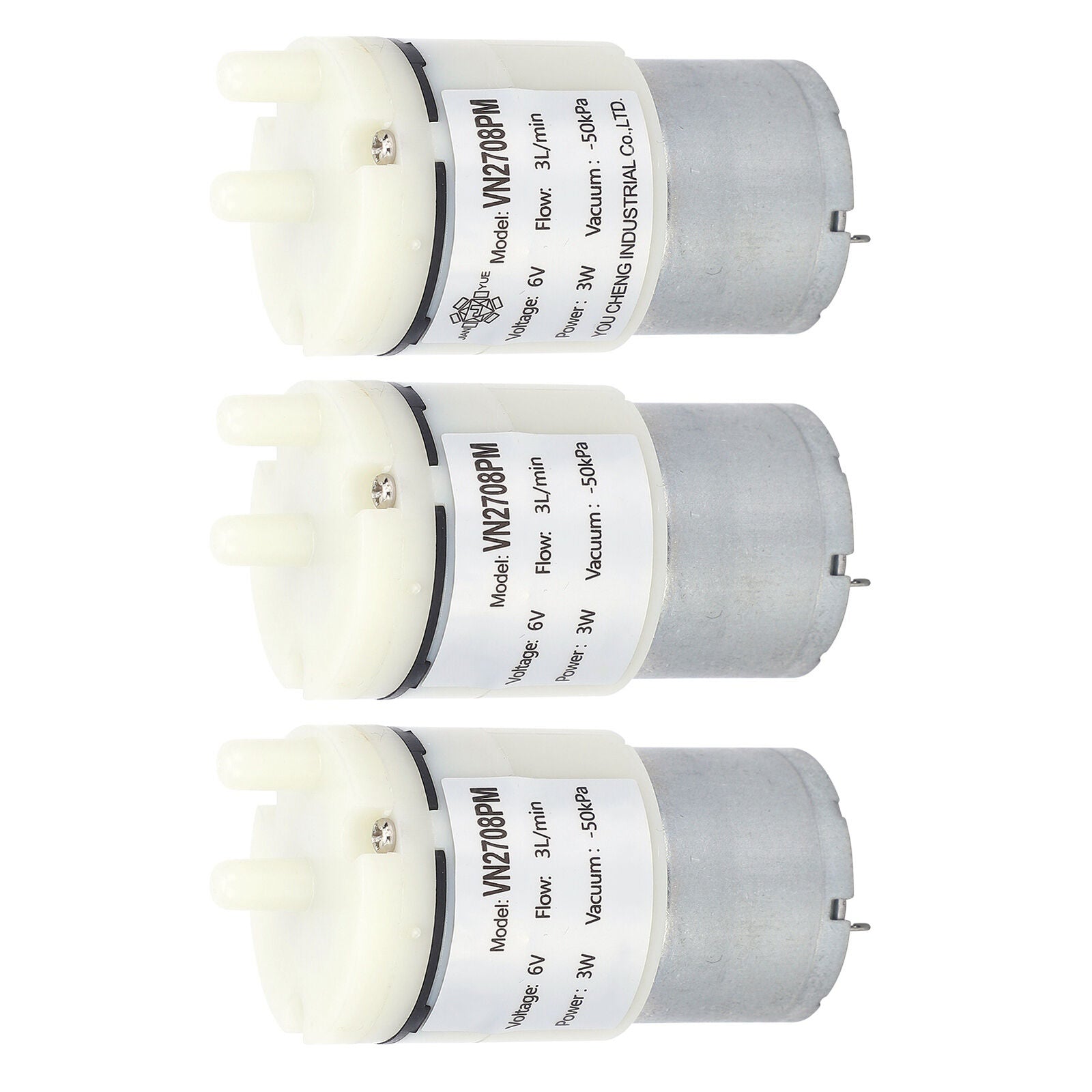 new 3Pcs Diaphragm Pump Mini Vacuum Water Motor For Fish Tank DC 6V VN2708PM koeek - KOEEK