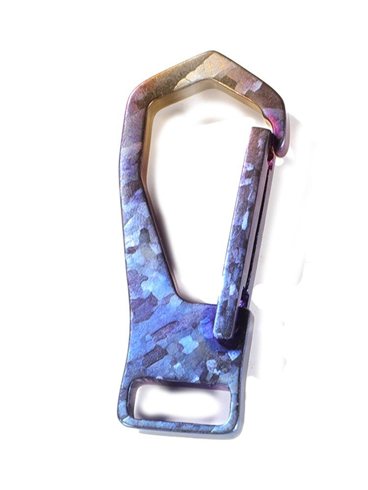 Titanium Carabiner Keychain Clip Car Key Chain Fob Key Ring Holder Organizer EDC 07FC0E-D4 - KOEEK