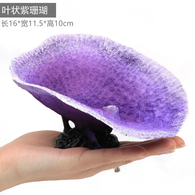 Aquarium Decoration Artificial Coral Reef Resin Sea Plants Fish Tank Ornaments 07FC0E-D4 - KOEEK