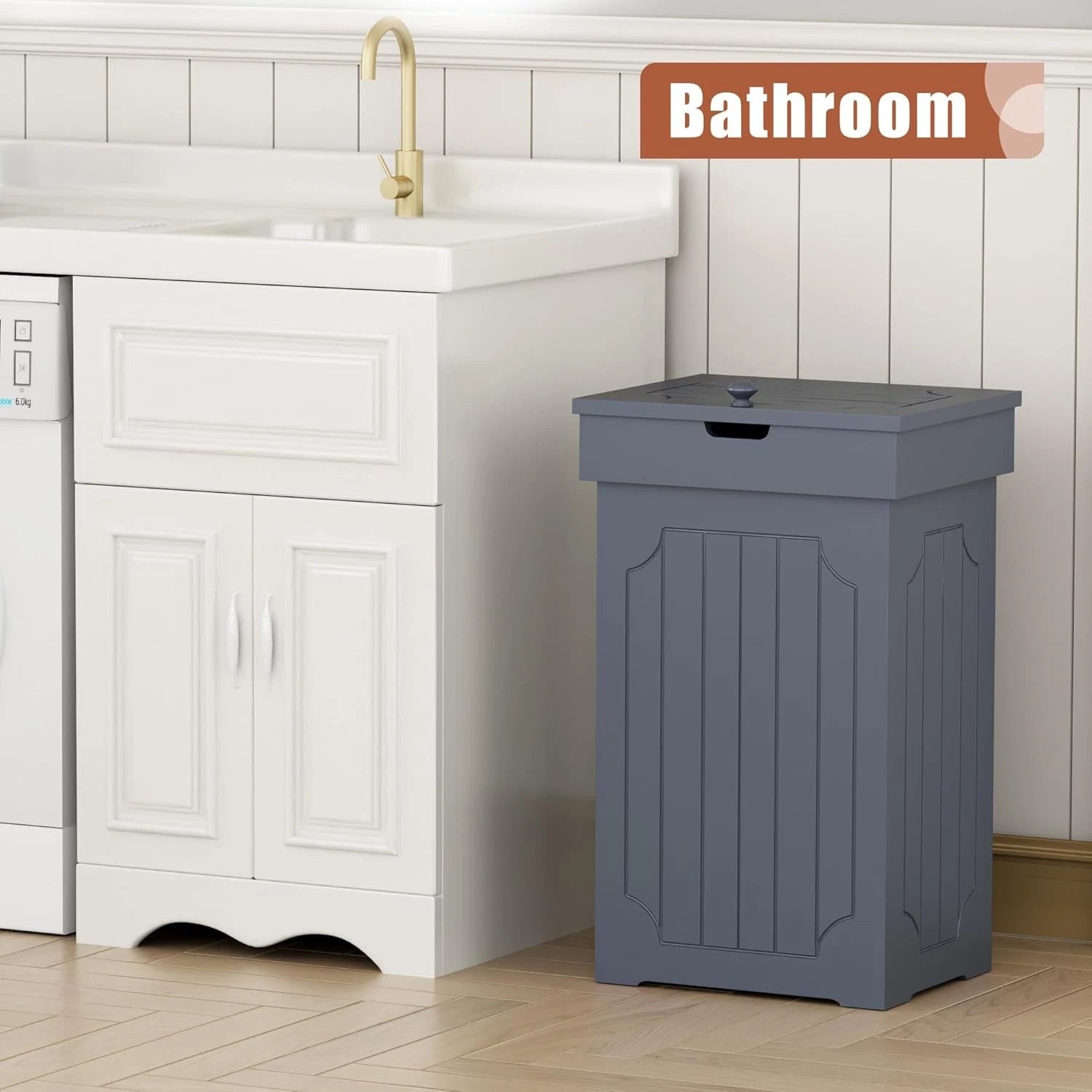household trash can cabinet, 13-gallon kitchen trash can 07FC0E-D4 - KOEEK
