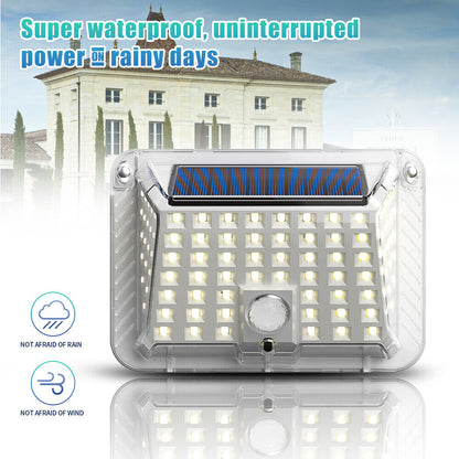 new Solar Security Lights 4 Head 90000LM Motion Sensor Lights Adjustable Flood Light