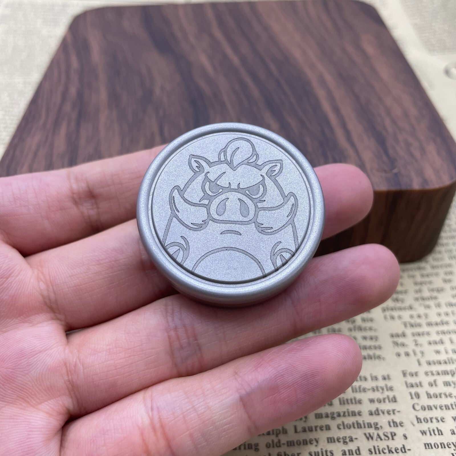 Haptic Coin Sided Ratchet Metal Magnetic PEI Push Slider EDC Fidget Spinning Toy 07FC0E-D4 - KOEEK