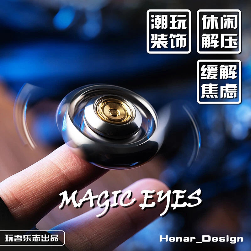 EDC Magic Eye Fidget Spinner Metal Toy Stress Relief Necklace Gift Spinning Tops 07FC0E-D4 - KOEEK