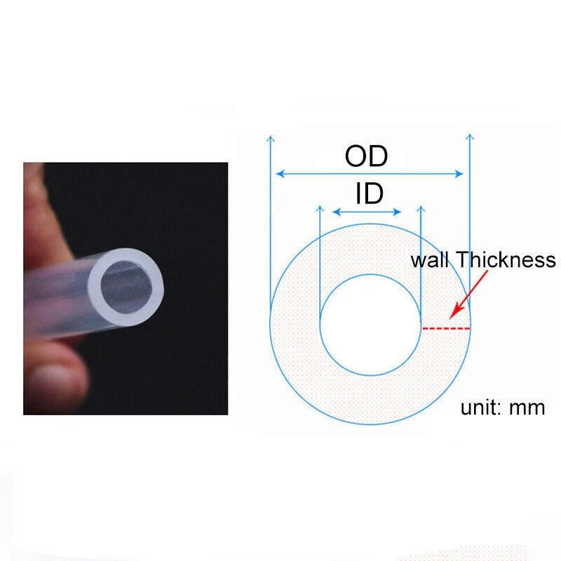 Food Grade Silicone Tube High Temp Tubing Clear Soft Flexible Hose ID 30mm 07FC0E-D4 - KOEEK