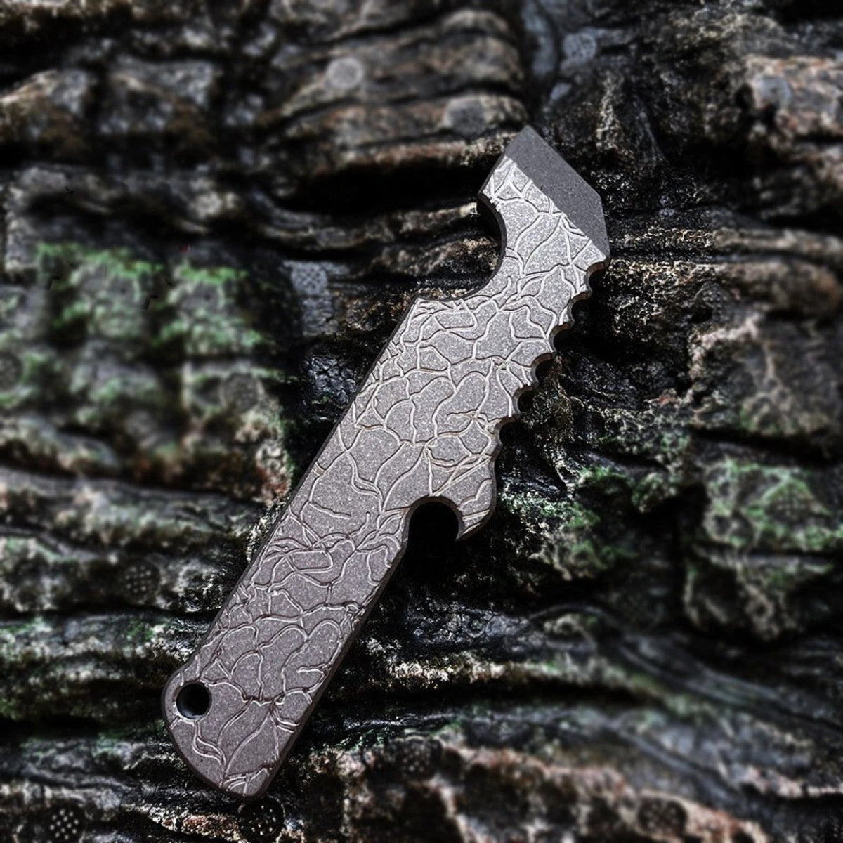 Hot Titanium Alloy Keychain Pry Bar Pendant Tool Crowbar Opener Outdoor Multi 07FC0E-D4 - KOEEK