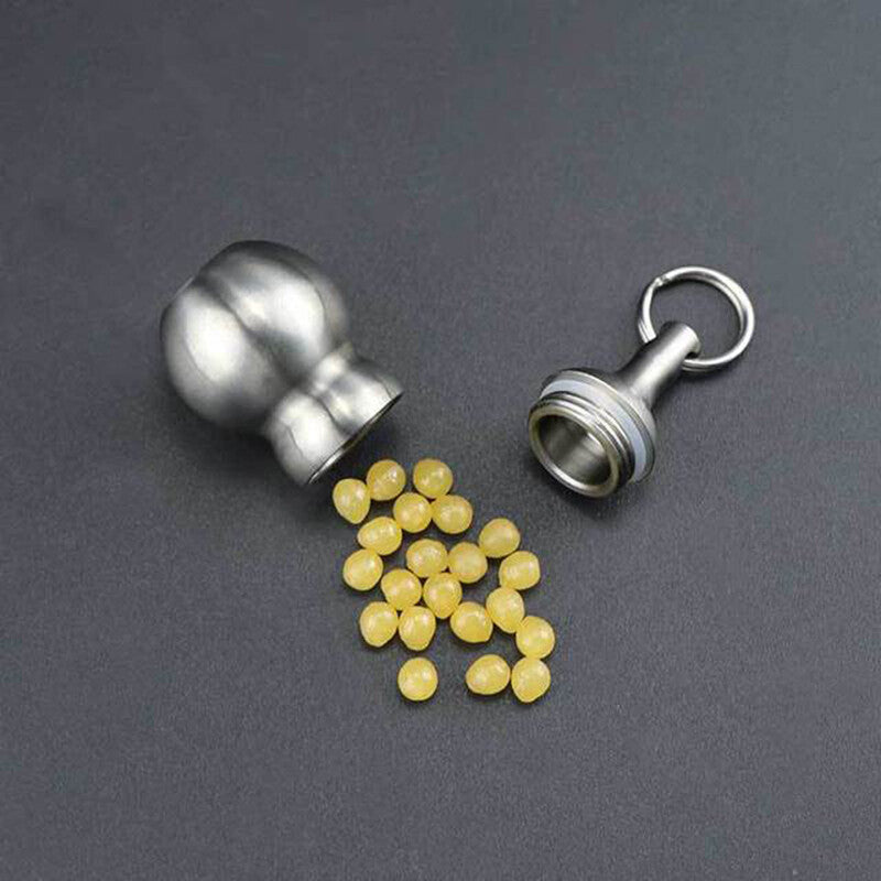 Solid TC4 Titanium Alloy Outdoor EDC Multi Tools Waterproof Medicine Pill Box 07FC0E-D4 - KOEEK