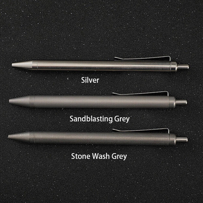 Titanium Alloy Push Button Ballpoint Mechanical Business Stationery Pen Tactical 07FC0E-D4 - KOEEK