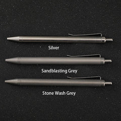 Titanium Alloy Push Button Ballpoint Mechanical Business Stationery Pen Tactical 07FC0E-D4 - KOEEK