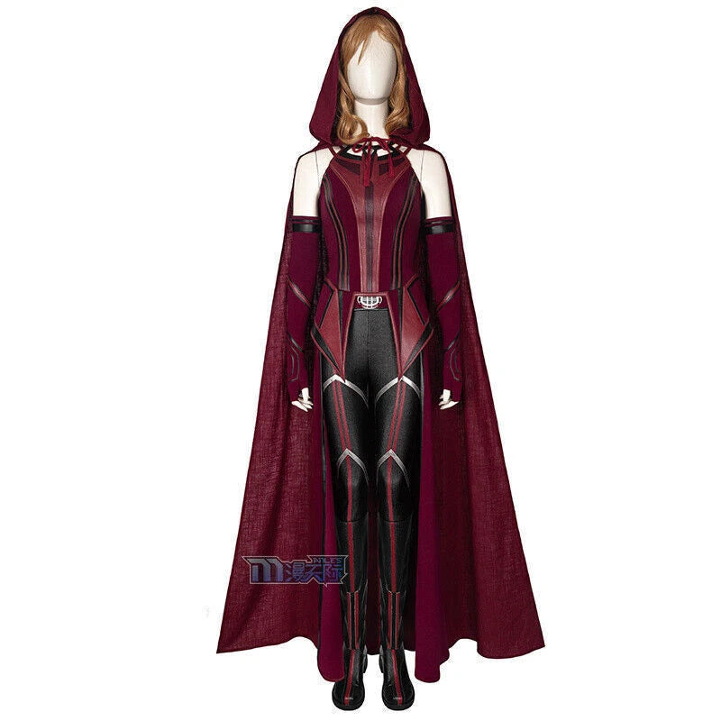 Anime Wanda Vision Costume Scarlet Witch Cosplay Outfits Halloween Gift 07FC0E-D4 - KOEEK
