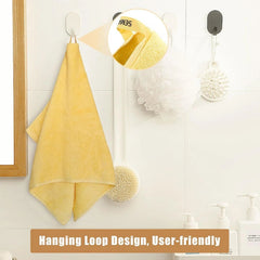 Bath Towel Set,  Cotton Bathroom Towels with Hanging Loops and Nano-Bio 07FC0E-D4 - KOEEK