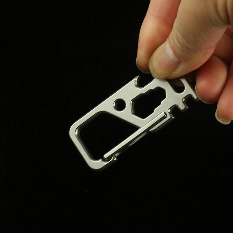 HotTitanium TC4 Mechanic Key Chain Carabiner Opener Outdoor Multi EDC Tool M-KC1 07FC0E-D4 - KOEEK