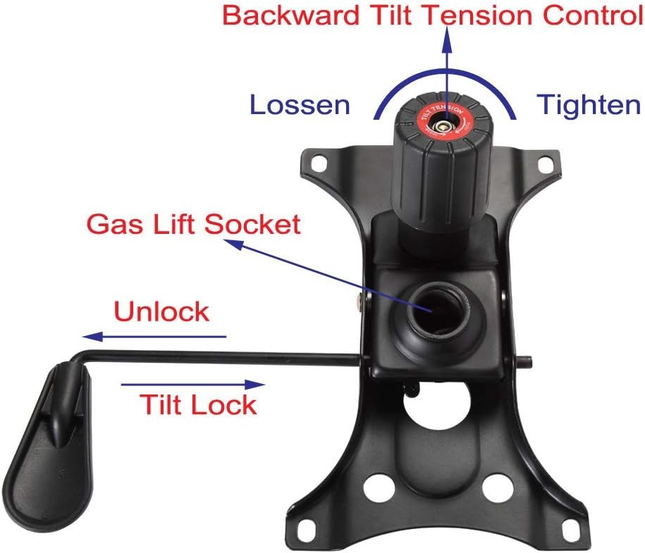 new Skelang Tilt Control Mechanism Replacement, Office Chair Base Black SKELANG - KOEEK