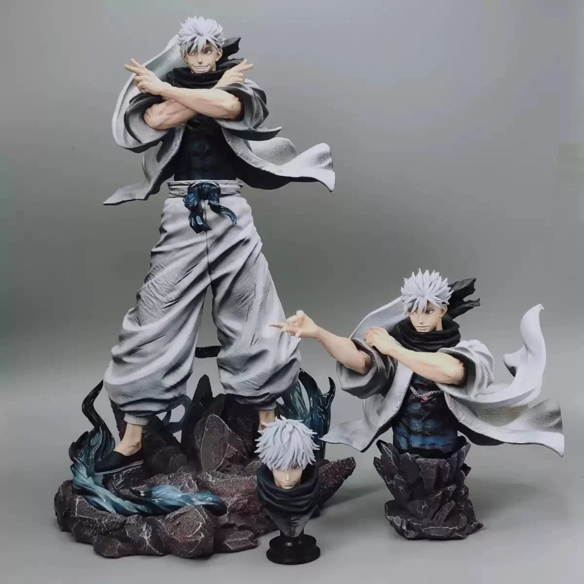 36cm Jujutsu Kaisen Gojo Satoru PVC Model Figure Toy w/ 3 Heads In Box 07FC0E-D4 - KOEEK