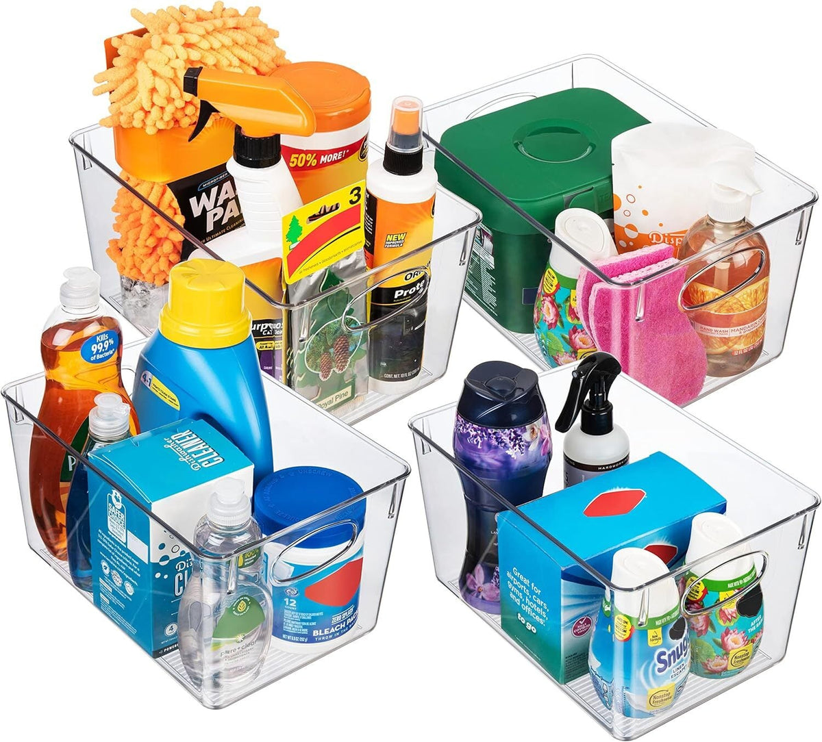new ClearSpace Plastic Storage Bins With lids – Perfect Pantry 4 Pack, Clear CLEARSPACE - KOEEK