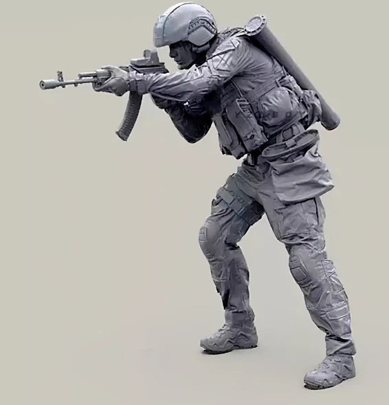1/35 Resin Modern Soldier Gunner Unpainted Unassembled 07FC0E-D4 - KOEEK