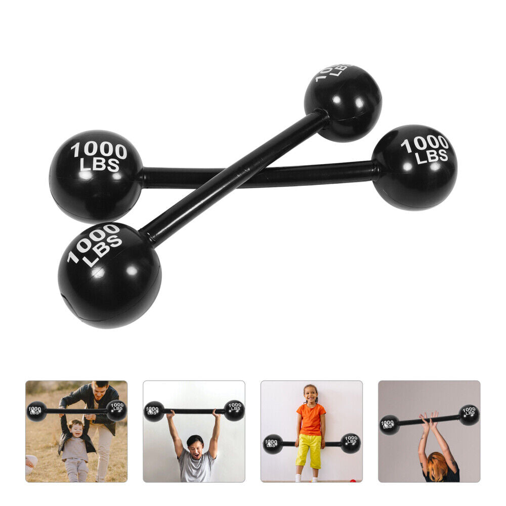 ny 2 STK Prop Barbell Oppblåsbar Dumbbell Vekter Rekvisitter Thicken Child