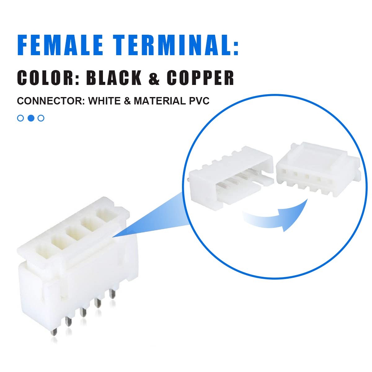 new 460PCS JST PH2.0 Connector kit 2/3/4/5/6Pin Plug Kit, White