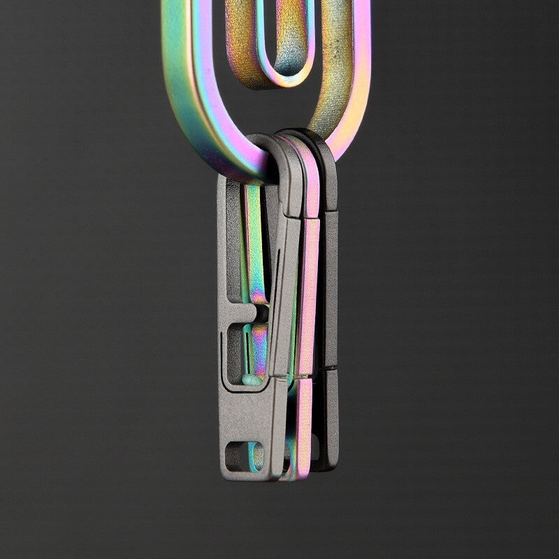 Titanium Keychain Zipper Head Connector DIY Backpack Buckle EDC Accessories Tool 07FC0E-D4 - KOEEK