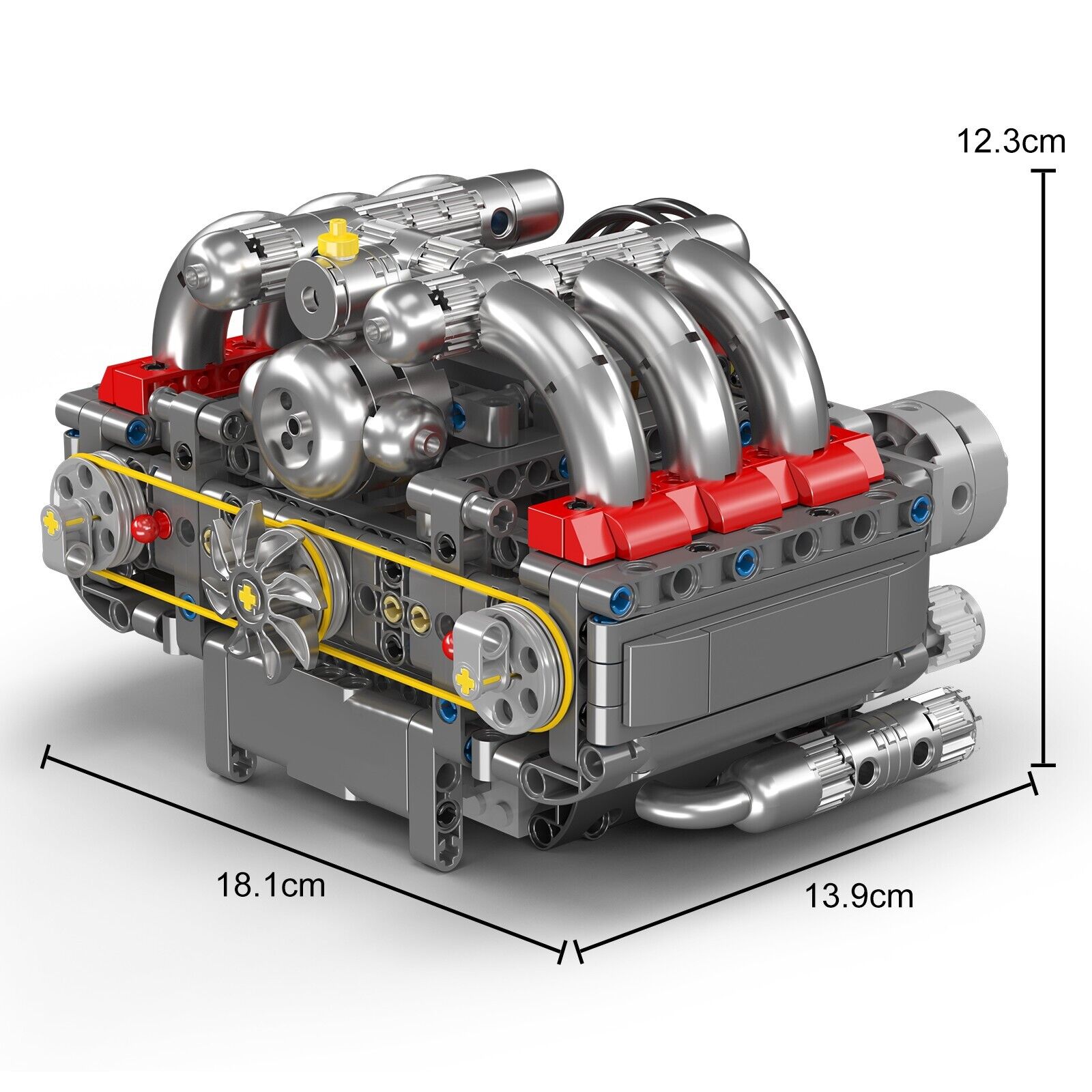 new Mould King 10193 Boxer Engine Motor Drive Turbocharger Building Block Toy MOC MOULD KING - KOEEK