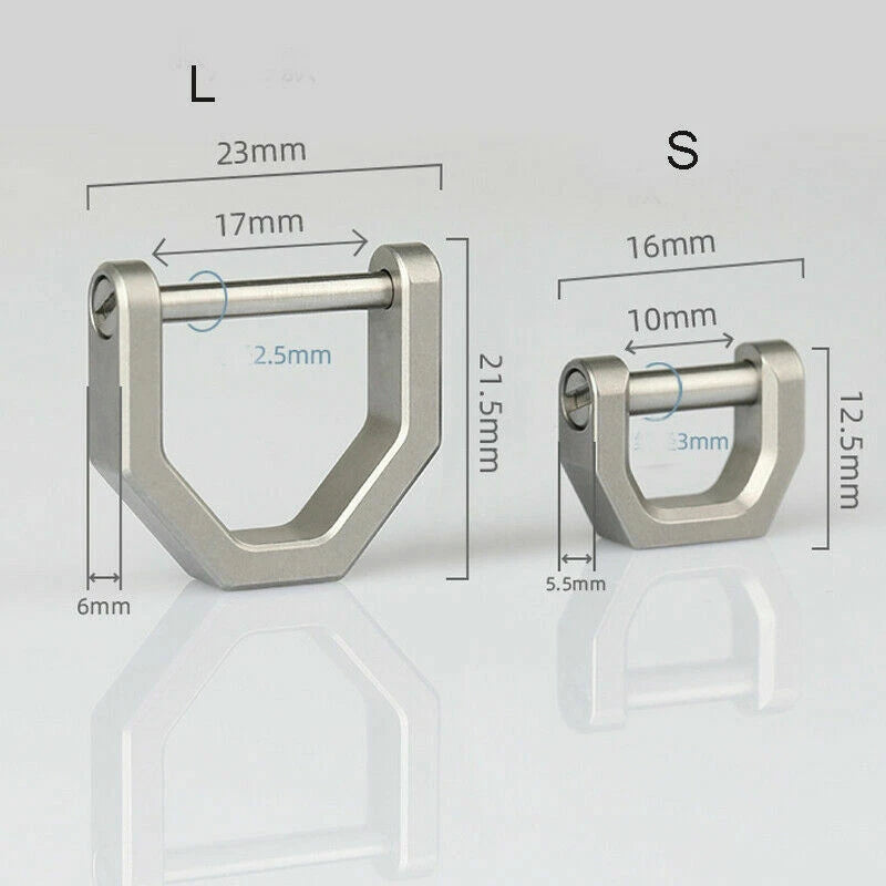 EDC Type D Buckle Titanium Alloy Porable Car Keychain Horseshoe Buckle Gifts 07FC0E-D4 - KOEEK