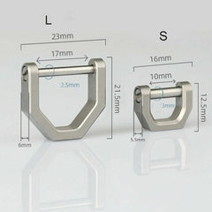 EDC Type D Buckle Titanium Alloy Porable Car Keychain Horseshoe Buckle Gifts 07FC0E-D4 - KOEEK