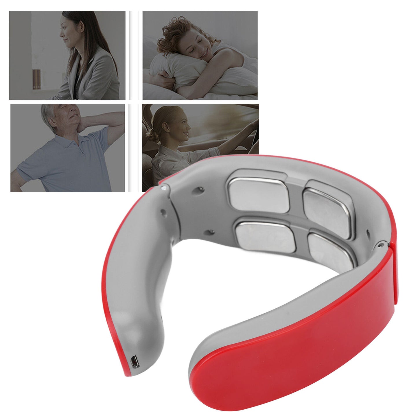 new Electric Pulse Neck Massager With 6Mode 9Levels U Shape Pain Shoulder Relief HGF koeek - KOEEK