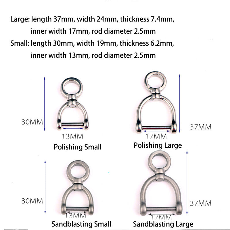 EDC Titanium Quick Horseshoe Buckle Detach Belt Waist hanging Keychain Key Ring 07FC0E-D4 - KOEEK