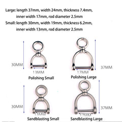 EDC Titanium Quick Horseshoe Buckle Detach Belt Waist hanging Keychain Key Ring 07FC0E-D4 - KOEEK