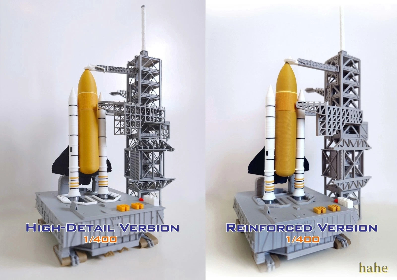 【Upgraded Ver】1/400 Space Shuttle BOLD AND REINFORCED VERSIoN on Launch Tower 07FC0E-D4 - KOEEK