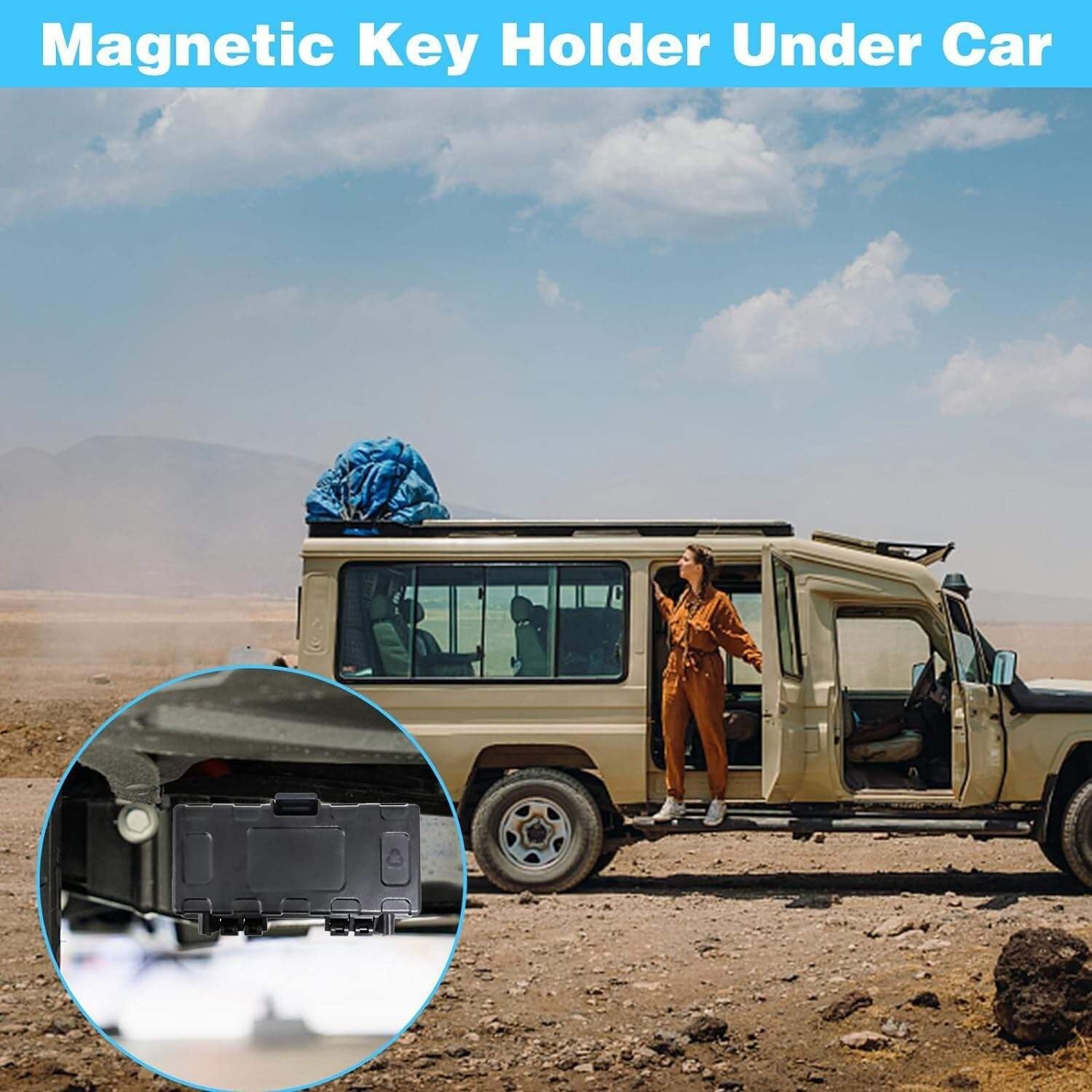 new Magnetic Key Holder Under Car, Waterproof Hide A Car Holder... 07FC0E-D4 - KOEEK