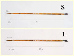 18cm Wolf Hair Chinese Calligraphy Fine Line Brushes Handmade Writing Brush 07FC0E-D4 - KOEEK