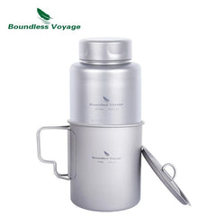 1L Titanium Bottle Leakproof Single-layer Sport Water Bottle 750ml Pot Cup 07FC0E-D4 - KOEEK